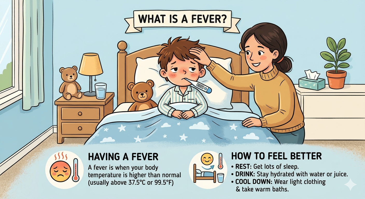 Visual representation of fever symptom monitoring